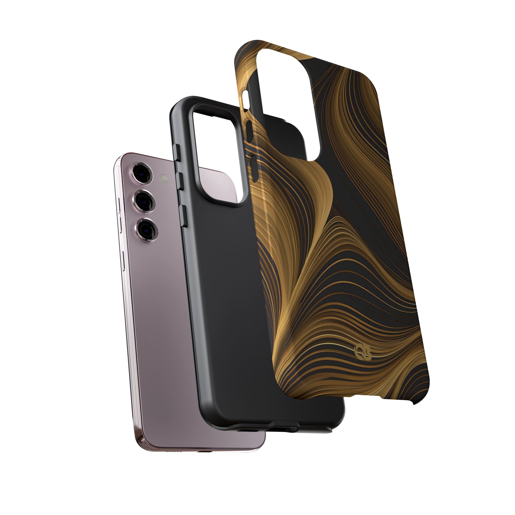 Gold Tough Phone Case for Samsung - Molten Copper Strands