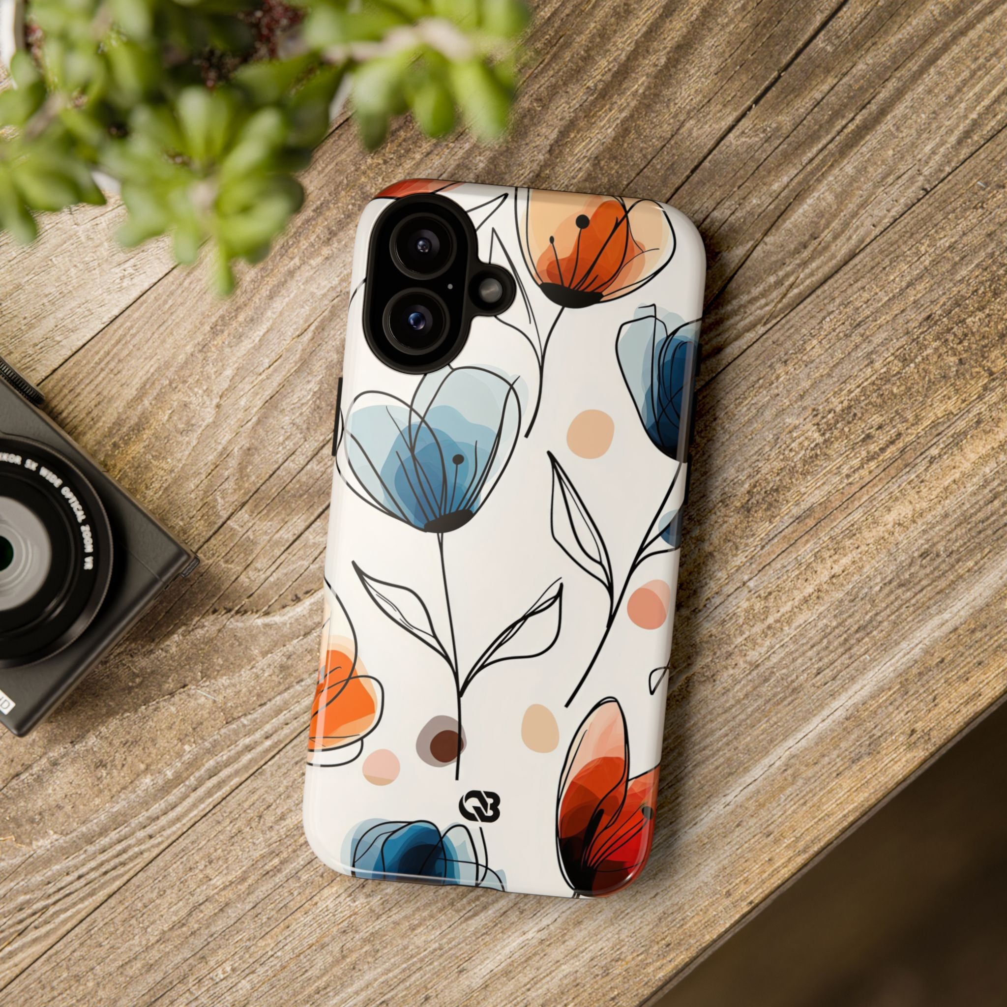 Ink Watercolor Tulips · Tough Phone Case for iPhone
