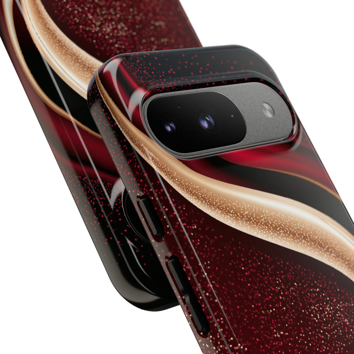 Gilded Crimson Flow · Tough Phone Case for Pixel · Red