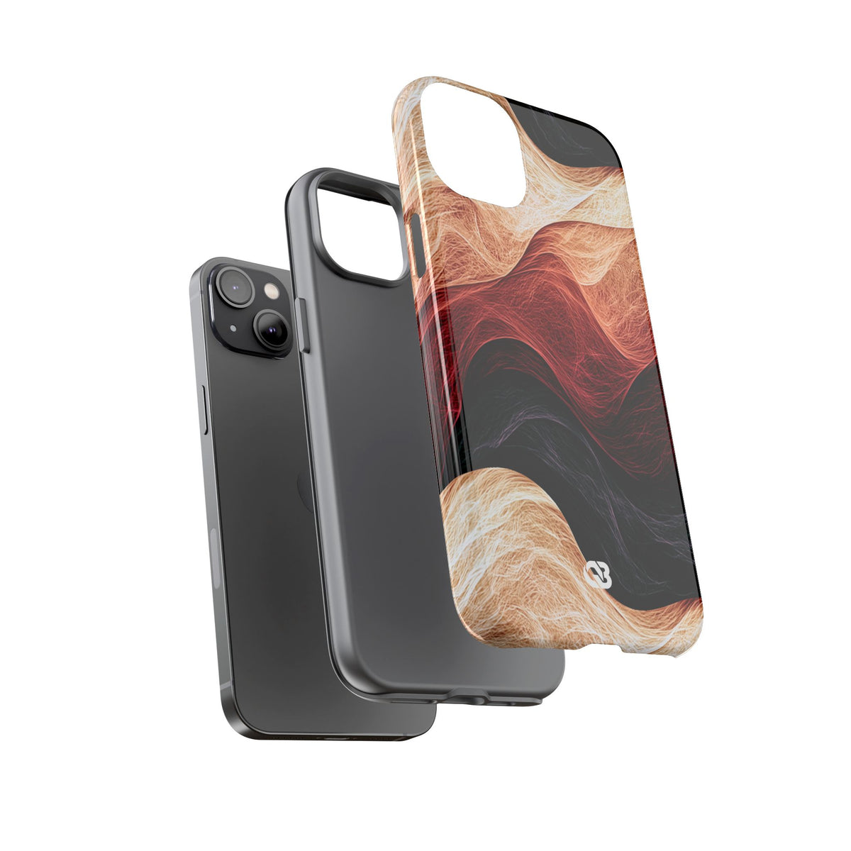 Ember Wave Dispersion · Tough Phone Case for iPhone · Red