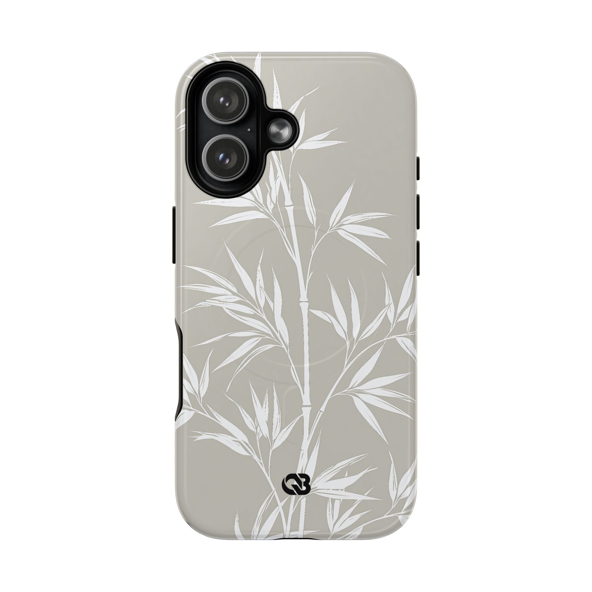 Beige Tough 2.0 Magsafe Phone Case for iPhone - Sandstone Bamboo Stalks