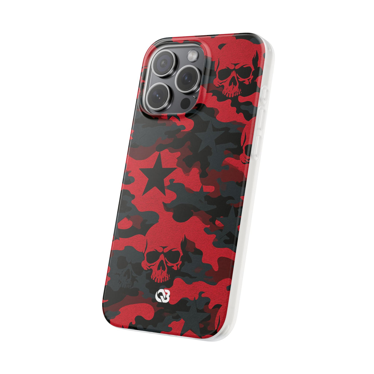 Crimson Skull Camo · Lite Phone Case for iPhone · Red