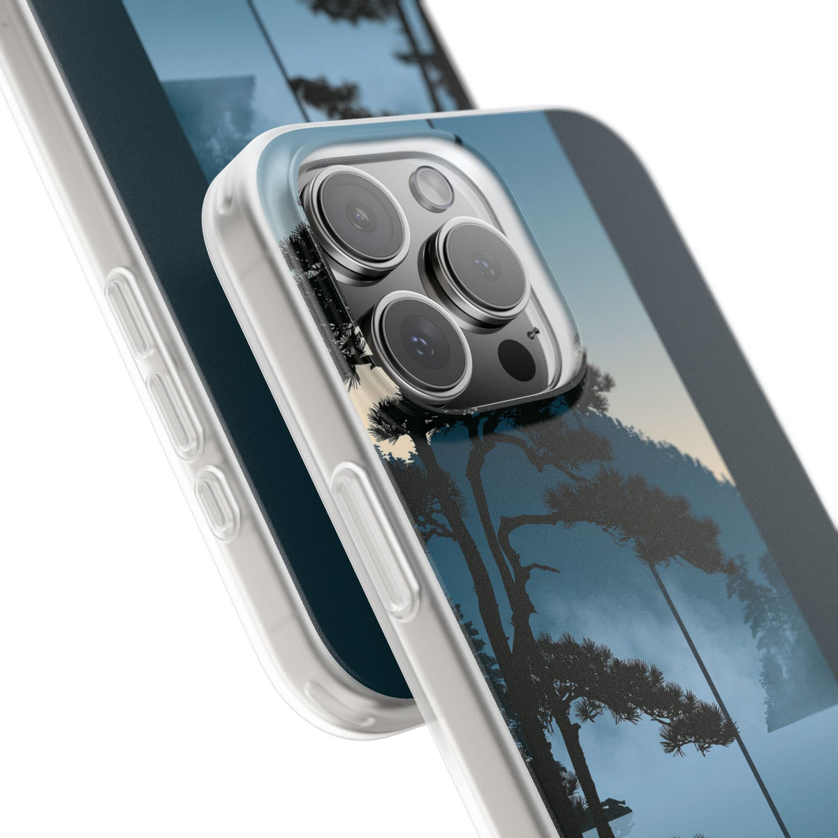 Blue Lite Phone Case for iPhone - Kyoto Mist Pine