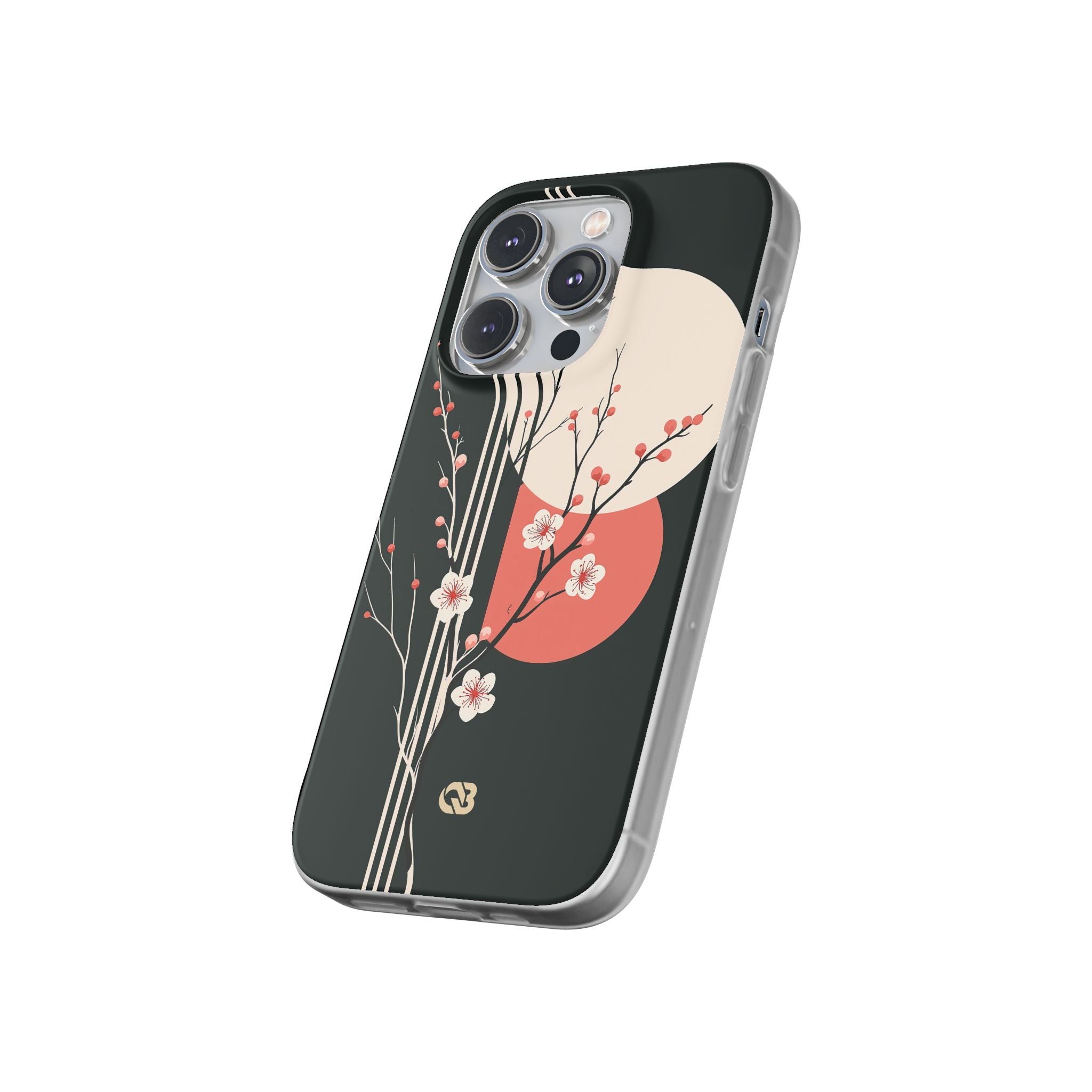Black Lite Phone Case for iPhone - Kyoto Midnight Blossom