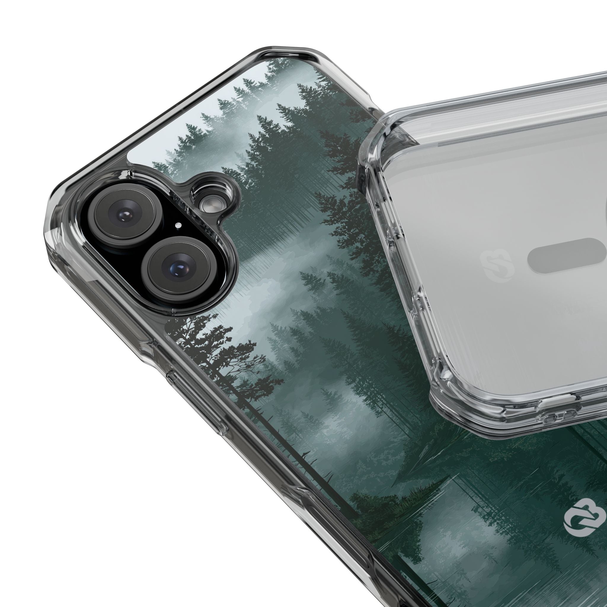 Green Impact MagSafe Phone Case for iPhone - Misty Evergreen Mirror