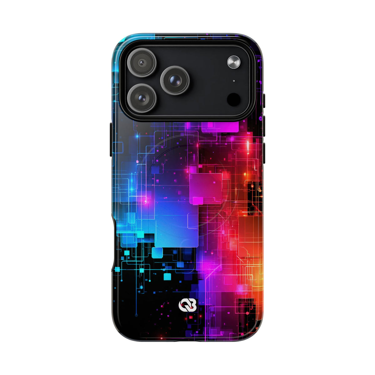 Spectral Circuit Grid · Tough 2.0 Magnetic Phone Case for iPhone · Black