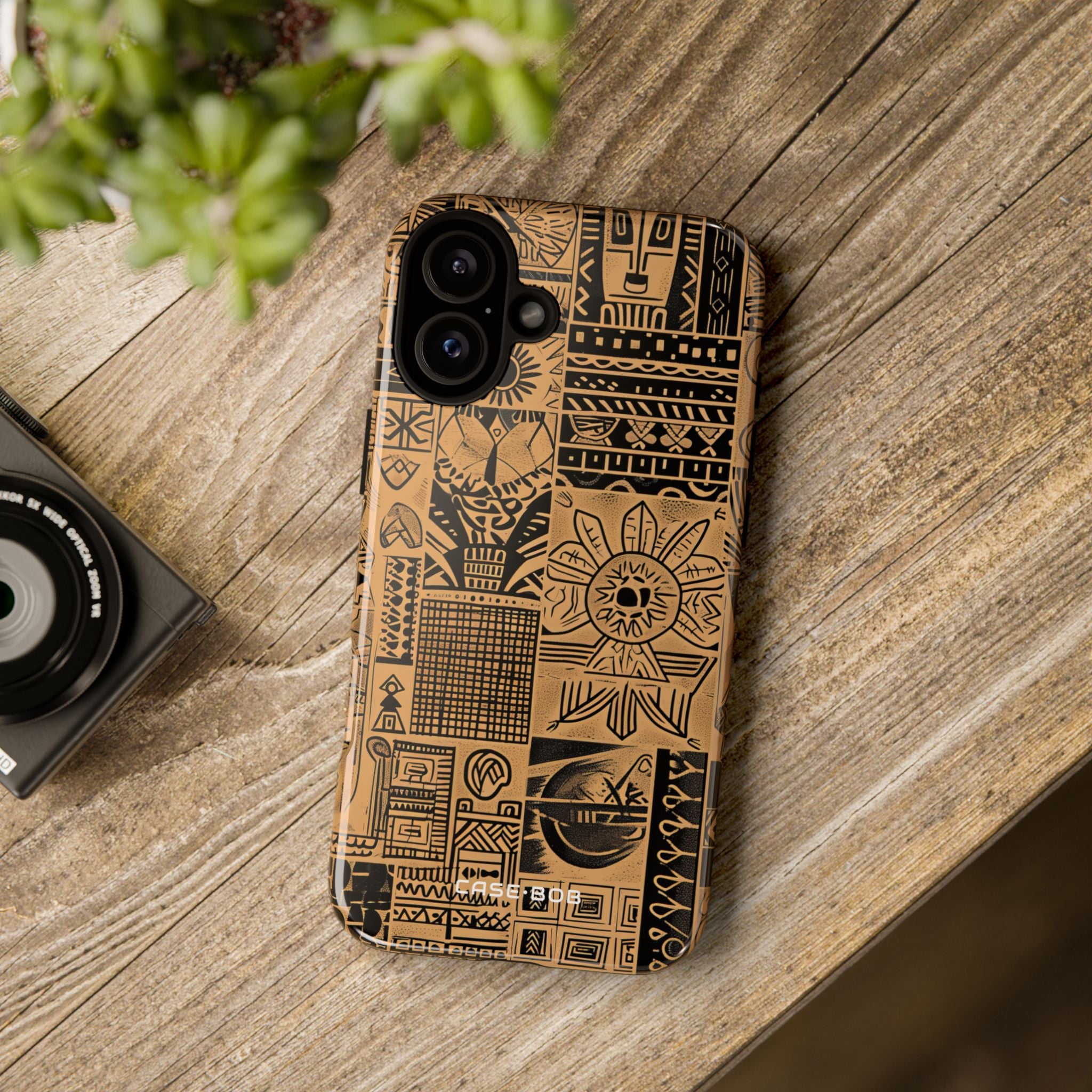 Tribal Grid iPhone 16 Plus Case - Tough
