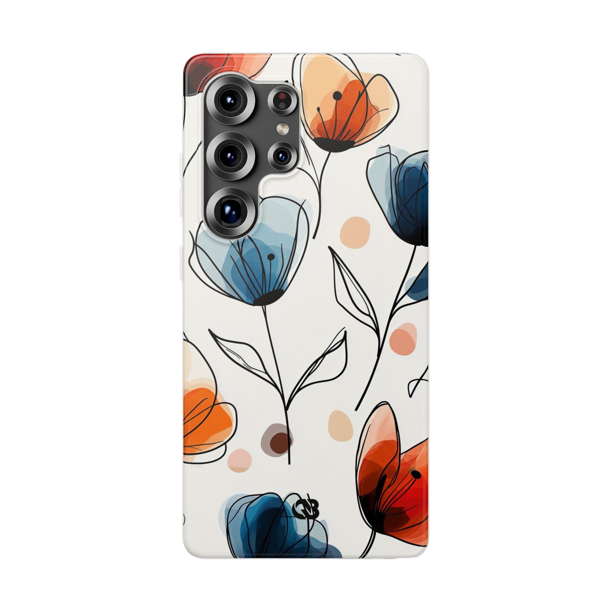 Ink Watercolor Tulips · Soft Custodia per Samsung