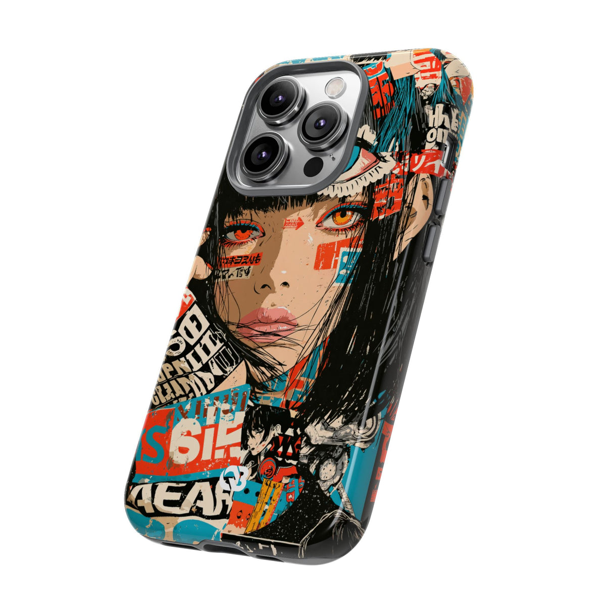 Shibuya Street Collage · Tough Phone Case for iPhone · Red