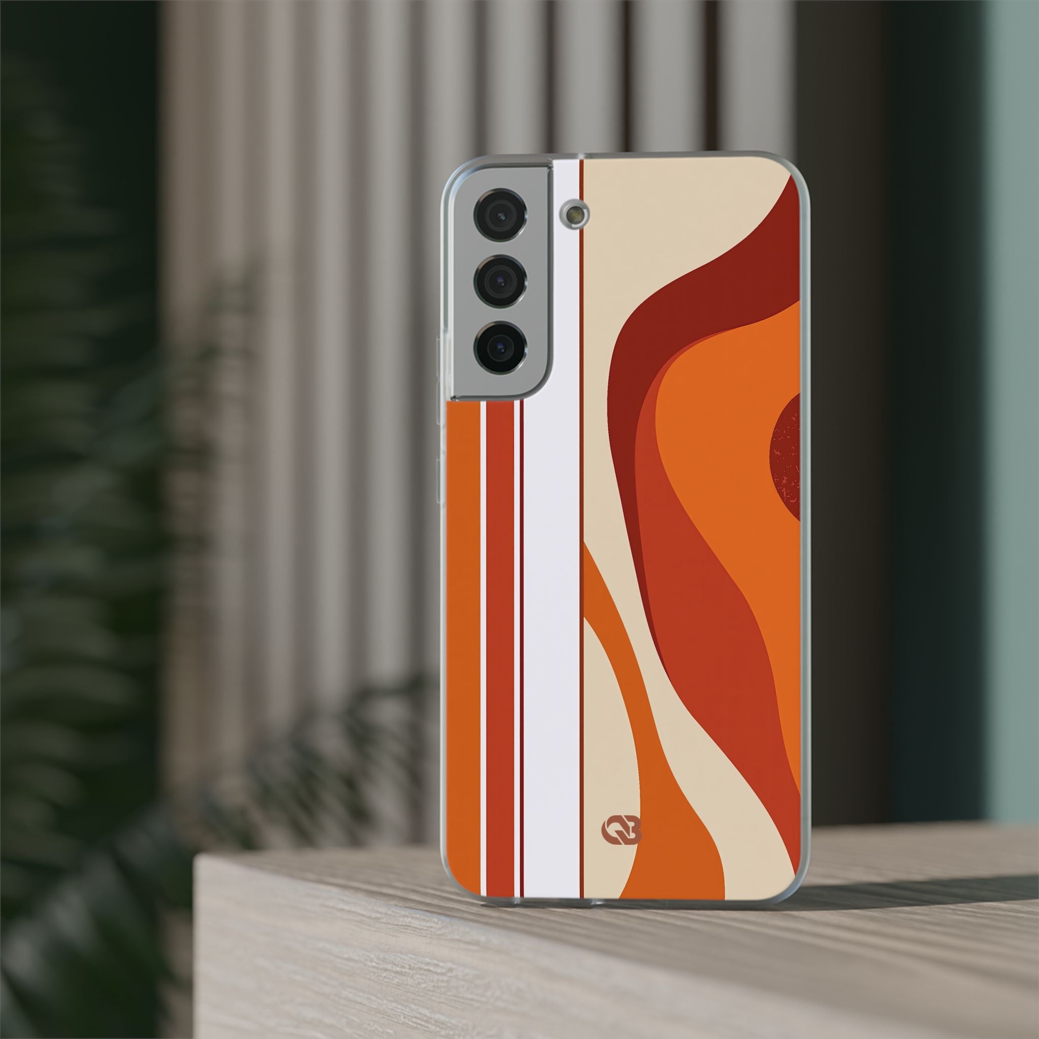 Orange Lite Phone Case for Samsung - Terracotta Metro Line