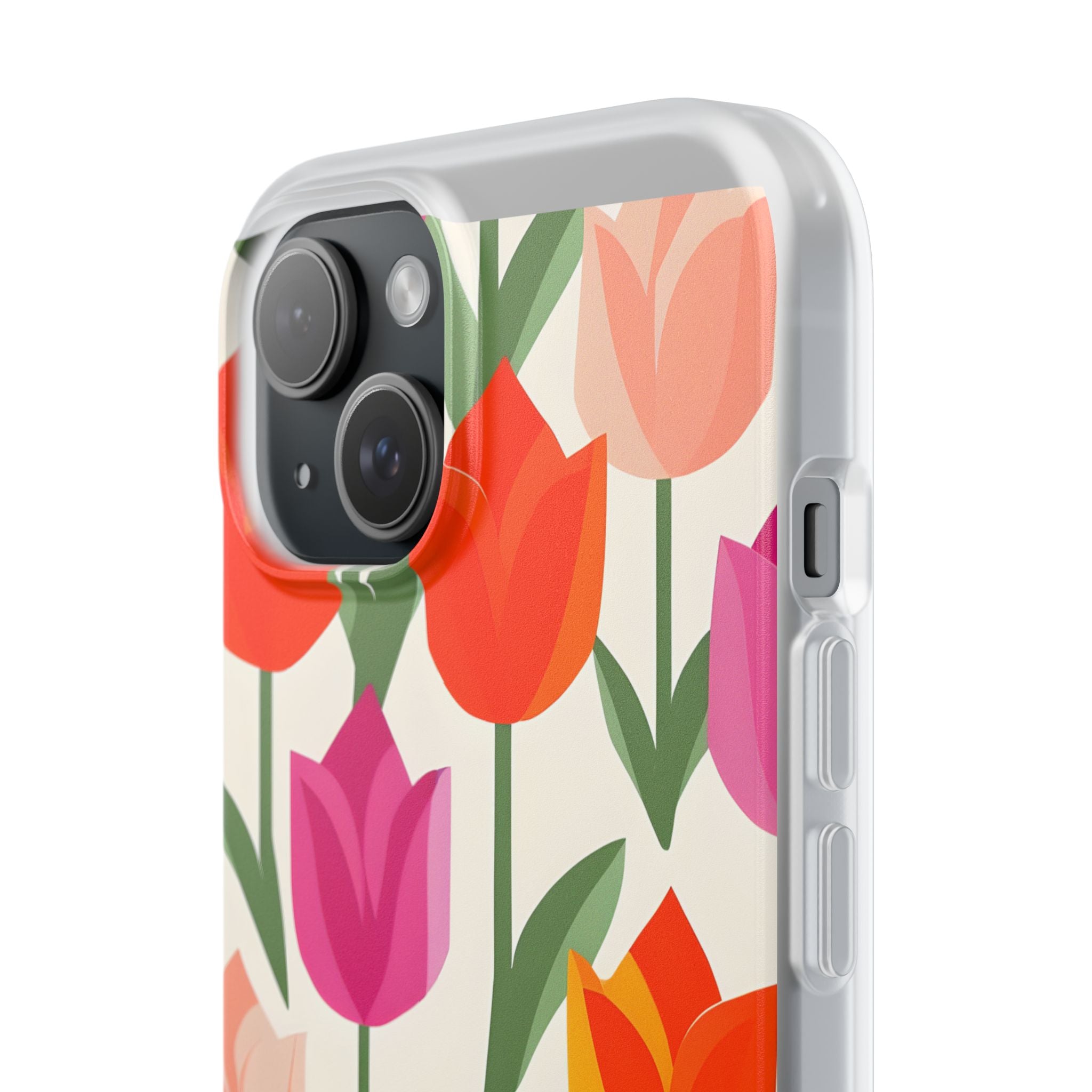 Vibrant Petal Grid · Soft Phone Case for iPhone