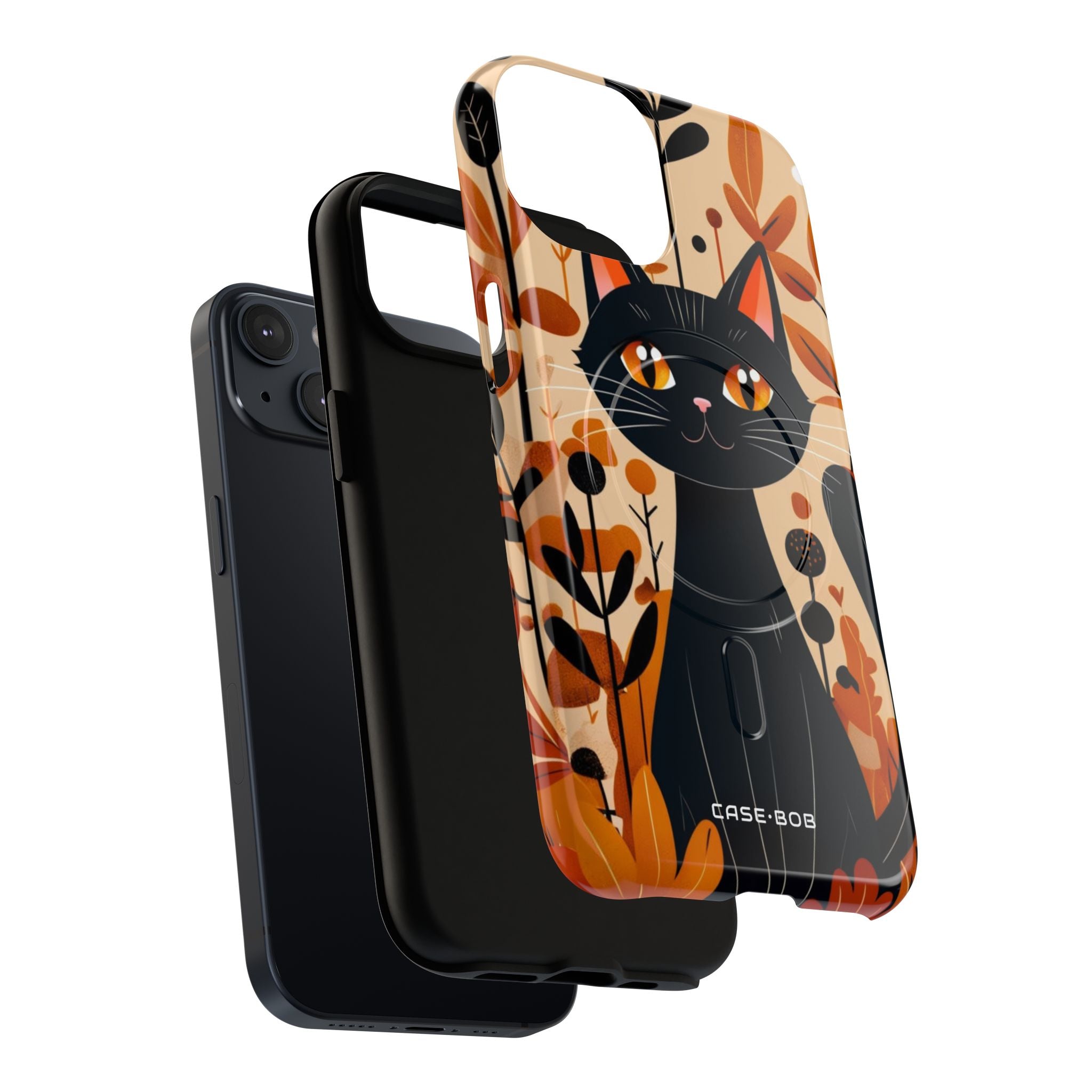 Black Cat Glow iPhone 14 Case - Tough+