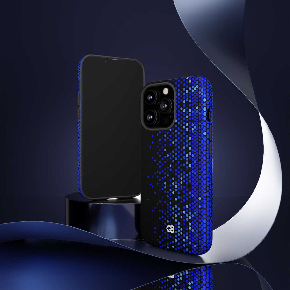 Cobalt Hex Dispersion · Tough Phone Case for iPhone · Blue