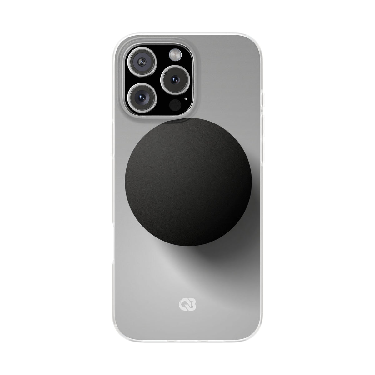 Grey Lite Phone Case for iPhone - Matte Onyx Sphere