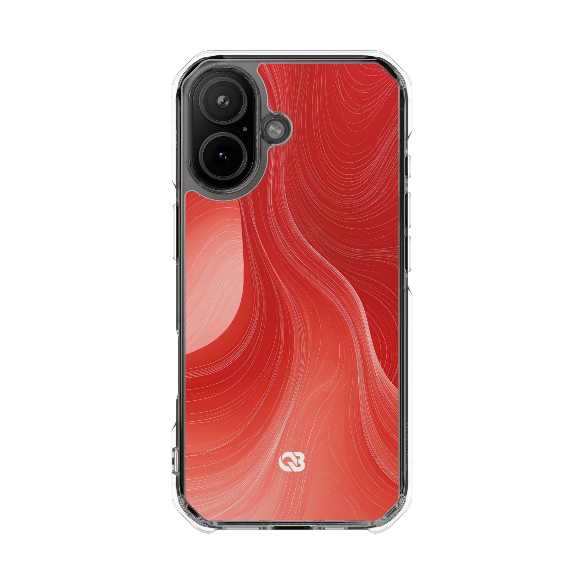 Red Impact MagSafe Phone Case for iPhone - Crimson Silk Strands