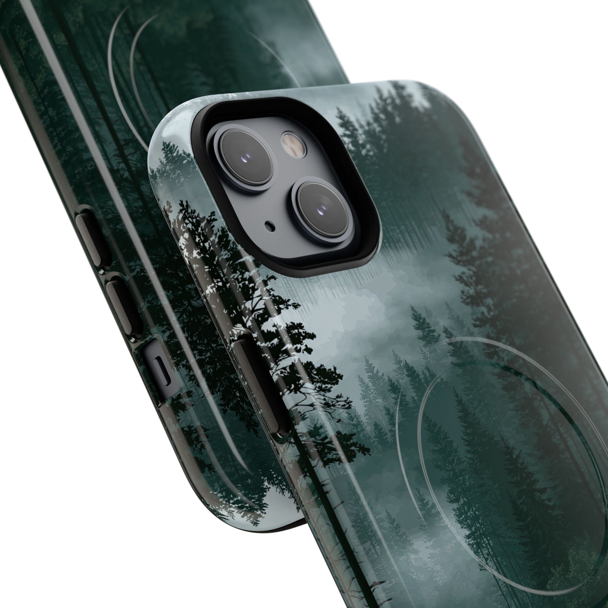 Green Tough 2.0 Magsafe Phone Case for iPhone - Misty Evergreen Mirror