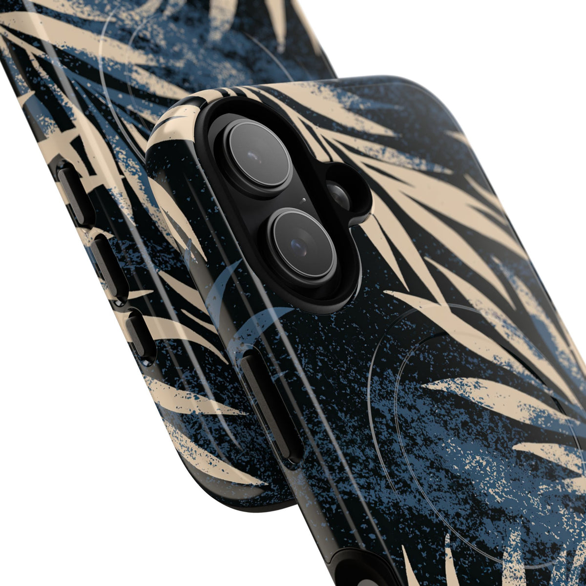 Blue Tough 2.0 Magsafe Phone Case for iPhone - Indigo Sandstone Palm