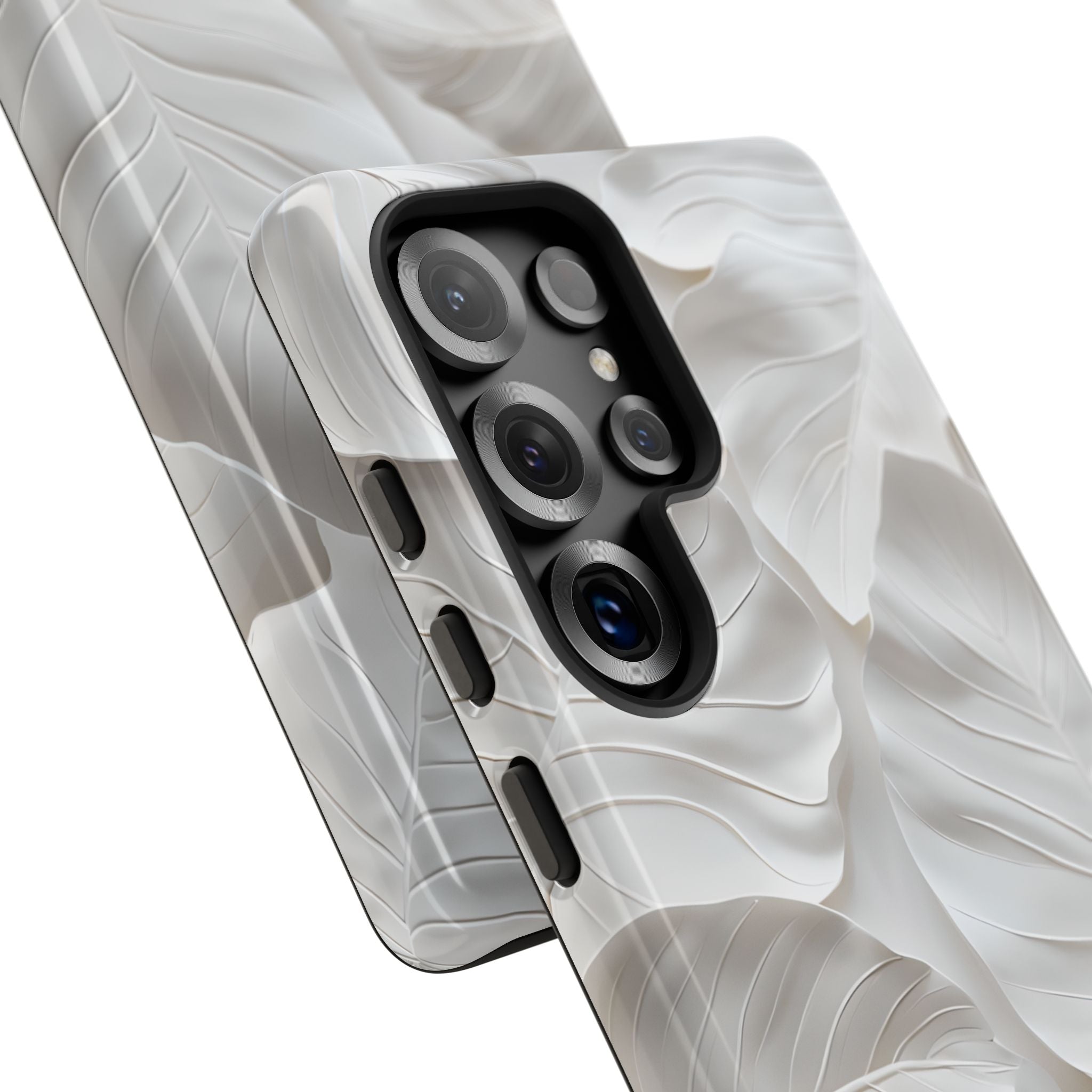Sculpted Ivory Leaves · Tough Phone Case for Samsung