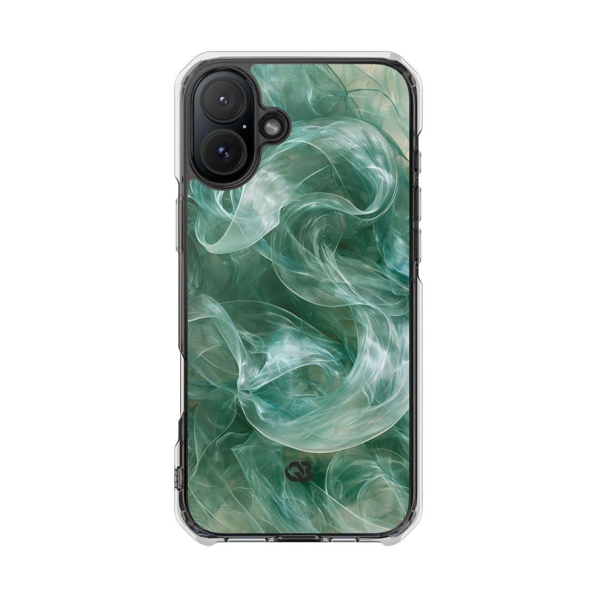 Translucent Aqua Flow · Clear Impact Magnetic Phone Case for iPhone · Teal