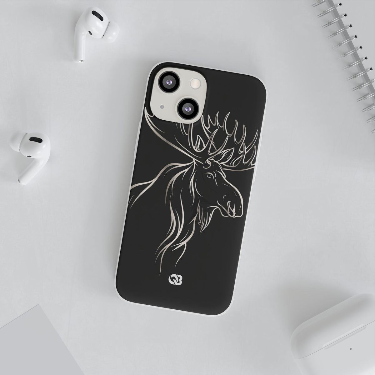 Nordic Moose Contour · Lite Phone Case for iPhone · Black
