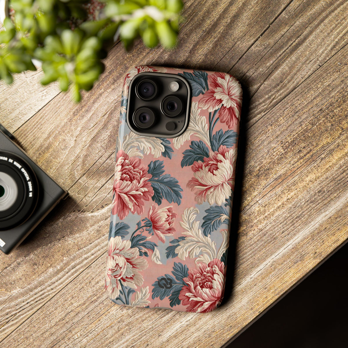 Blush Peony Jacquard · Tough Phone Case for iPhone · Pink