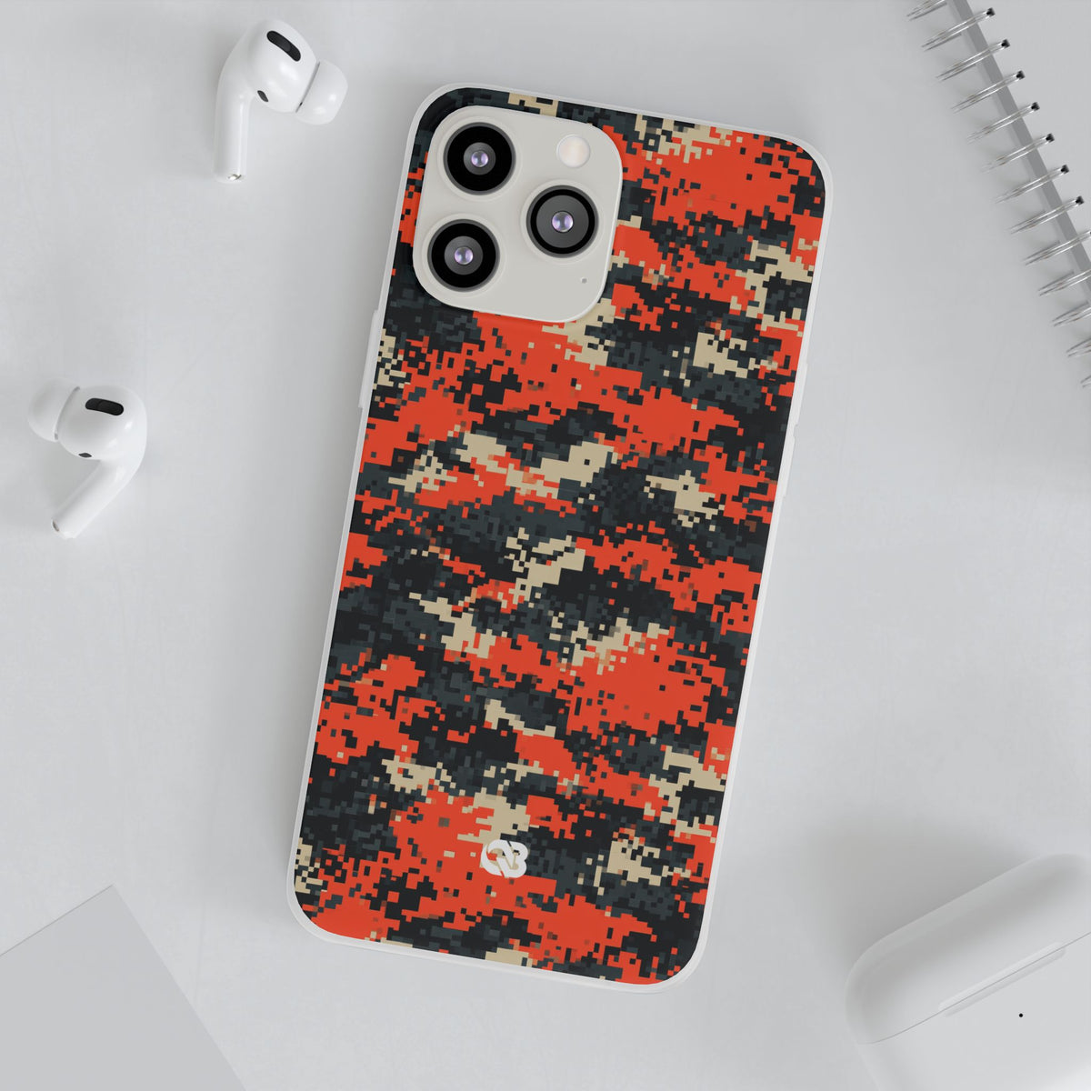 Signal Pixel Camo · Lite Phone Case for iPhone · Orange