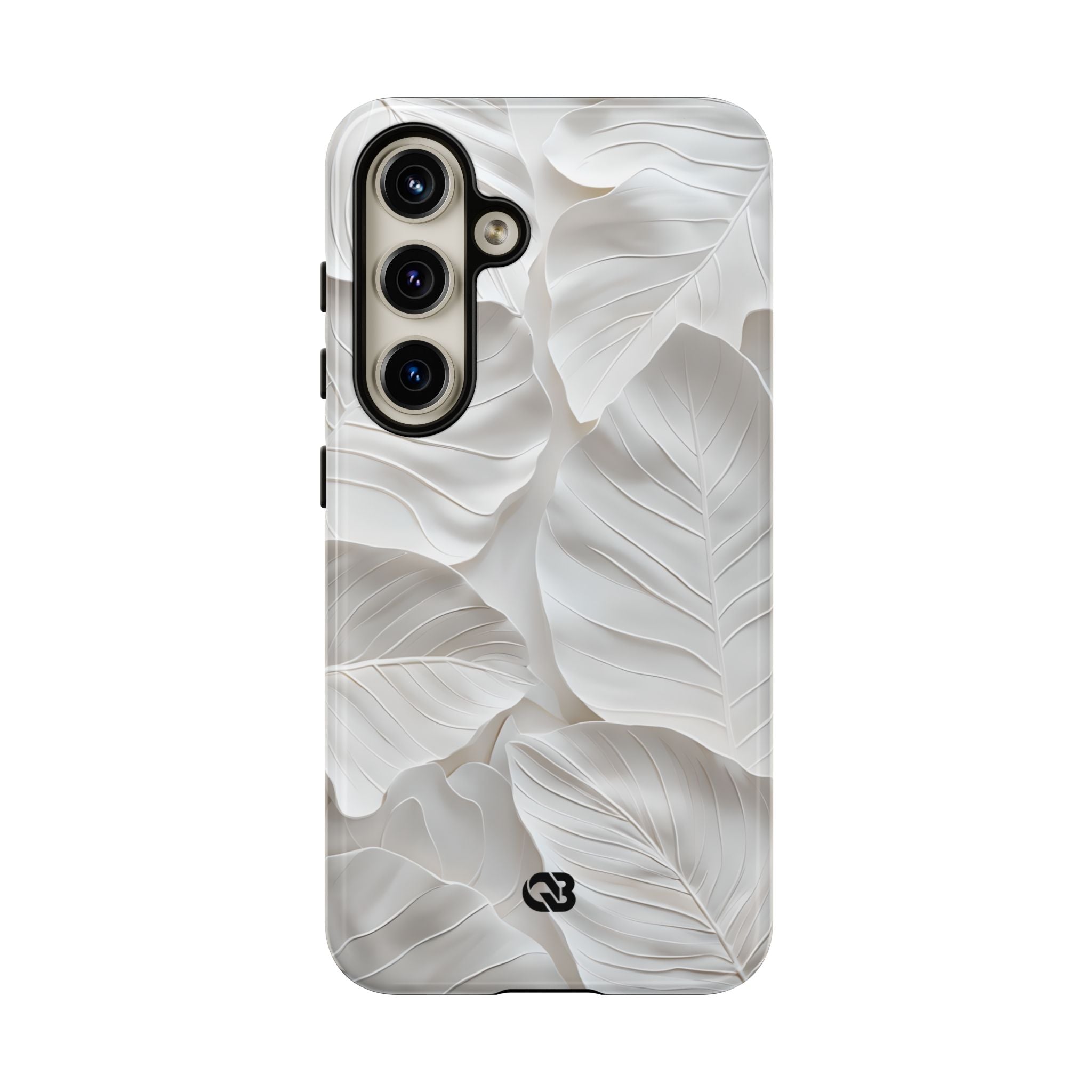 Sculpted Ivory Leaves · Tough Phone Case for Samsung