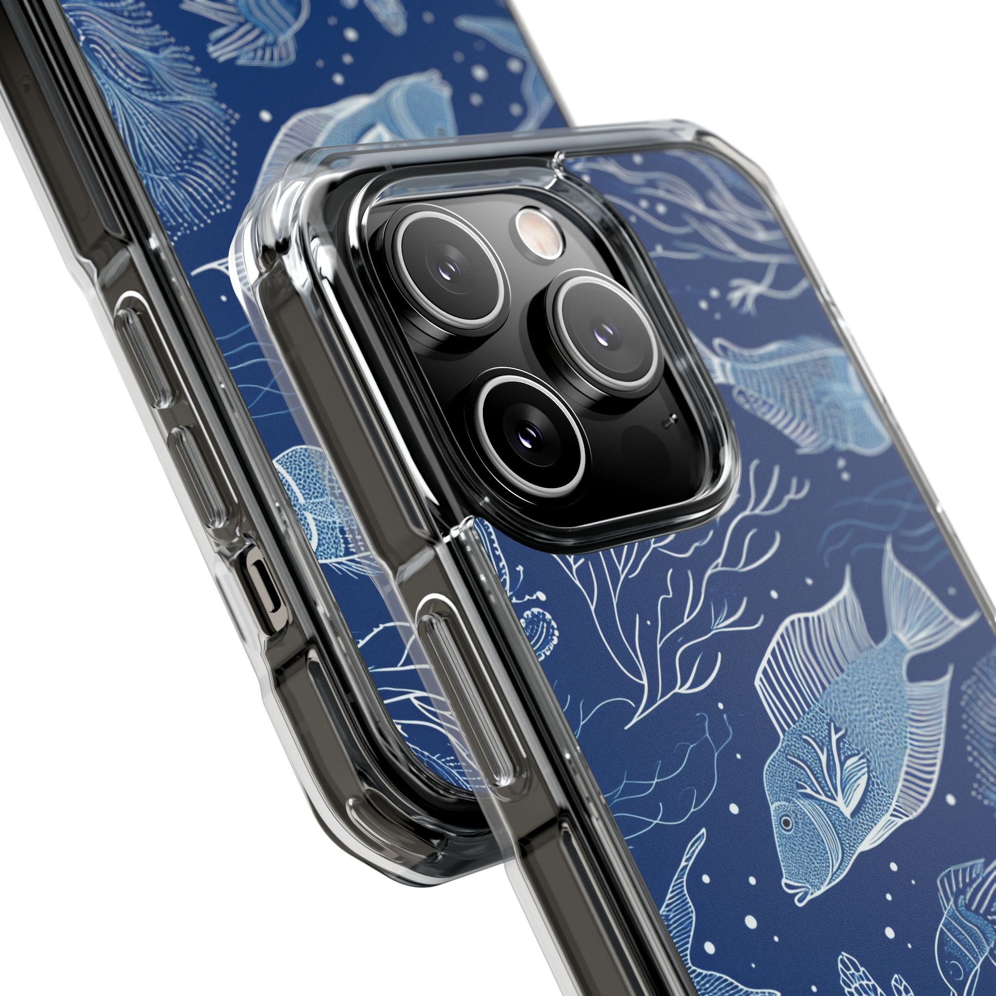 Navy Scale Reef iPhone 14 Pro Case - Impact