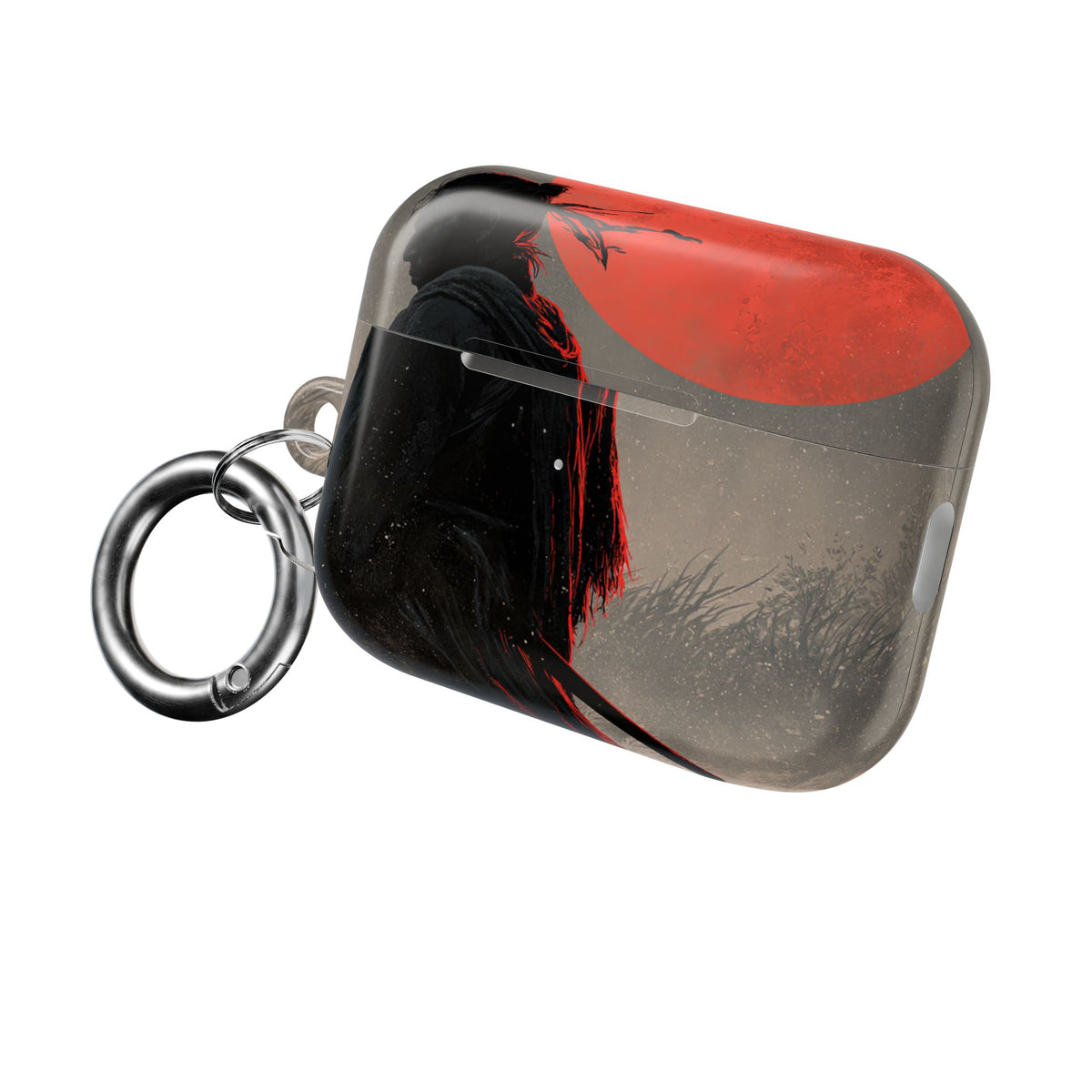 Crimson Moon Ronin · Hard Case for AirPods & AirPods Pro · Black