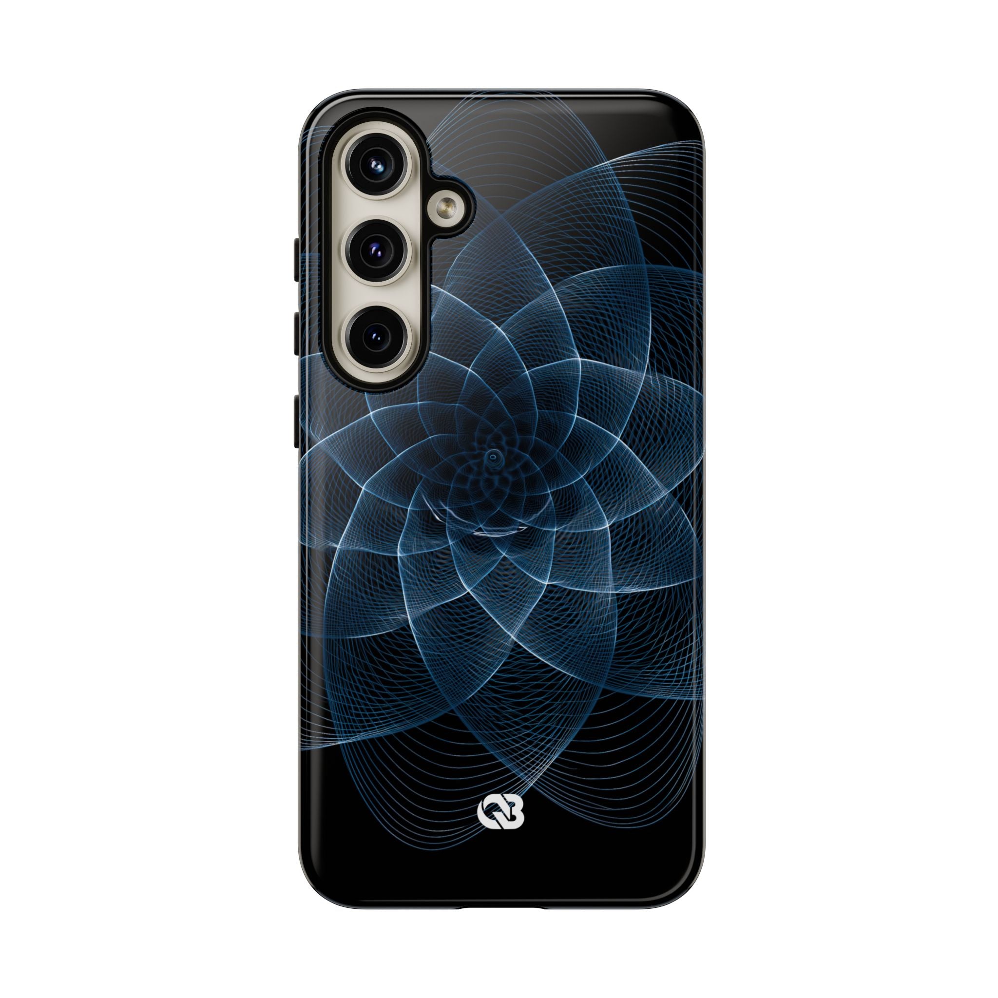 Blue Tough Phone Case for Samsung - Cobalt Geometric Bloom