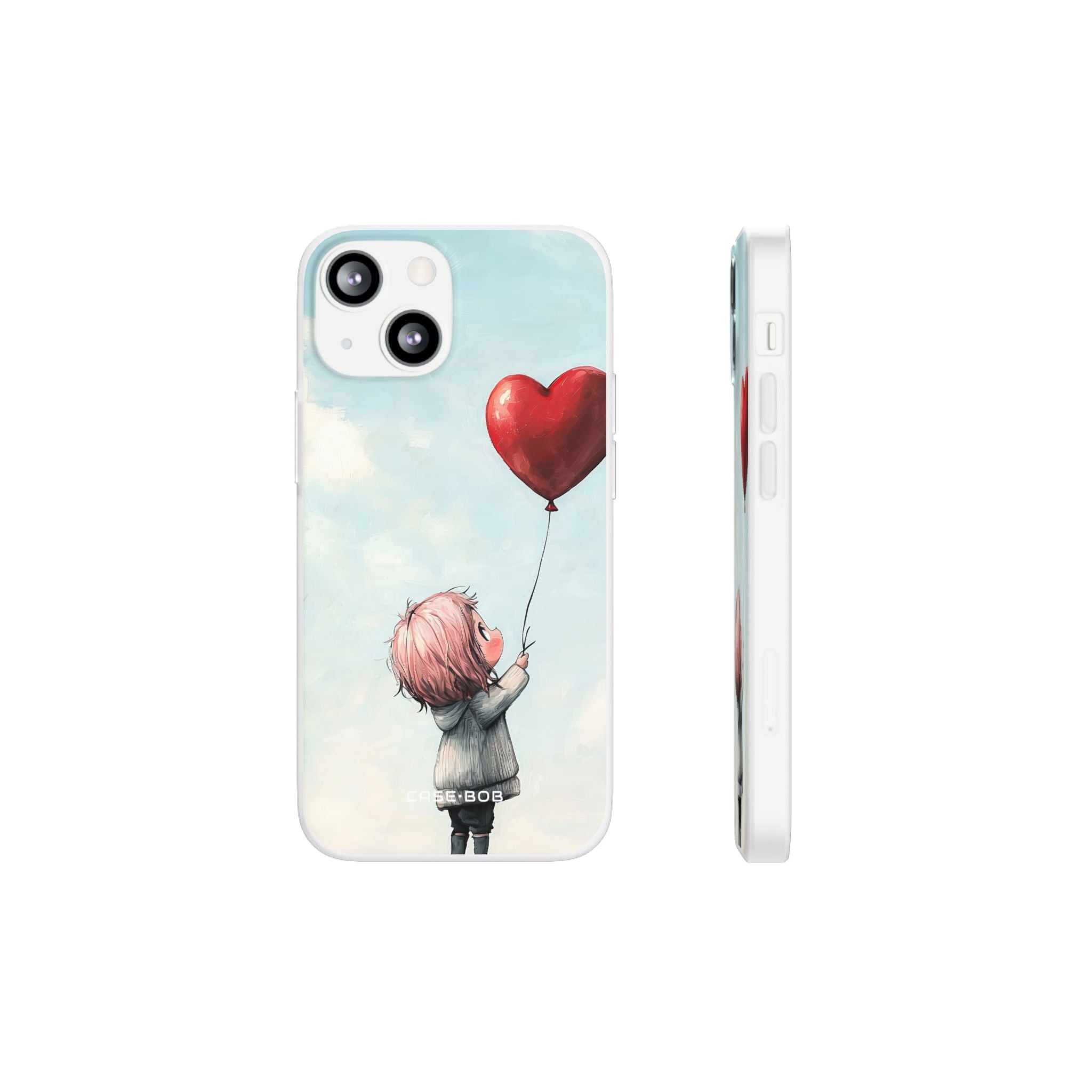 Heart Balloon Glow iPhone 13 mini Case - Soft