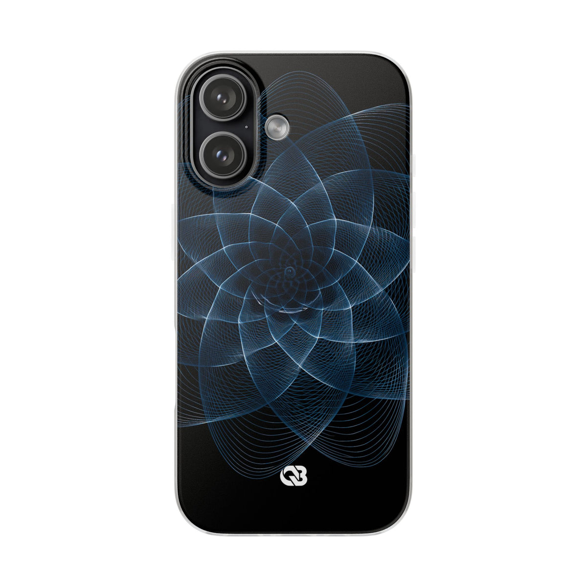 Blue Lite Phone Case for iPhone - Cobalt Geometric Bloom