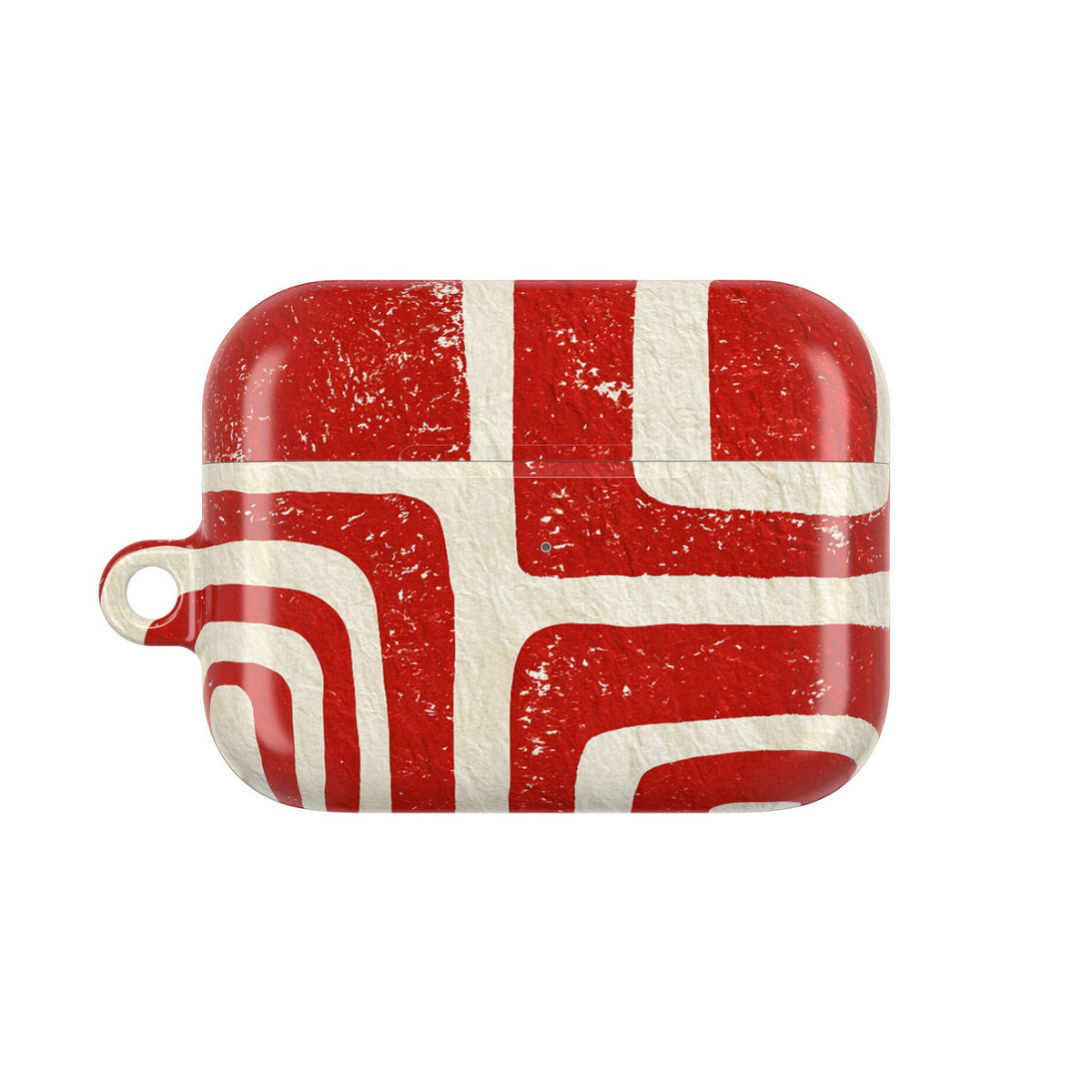 Vermilion Block Motif · Hard Case for AirPods & AirPods Pro · Red