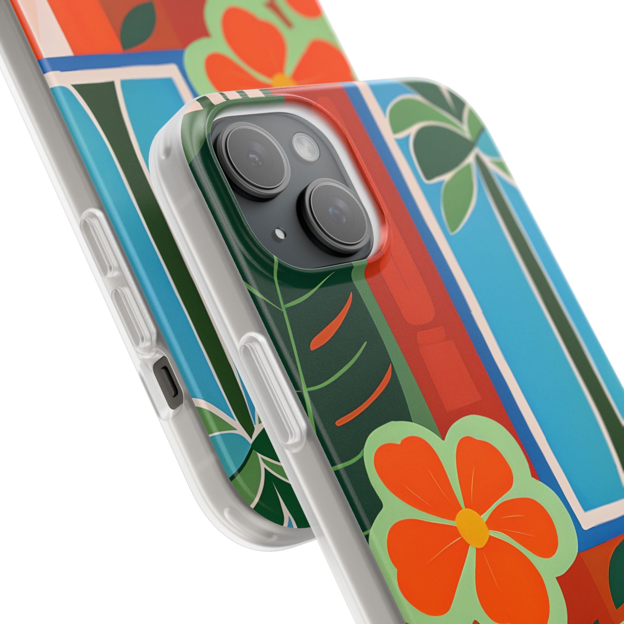 Orange Blossom Burst iPhone 15 Plus Cover - Blød