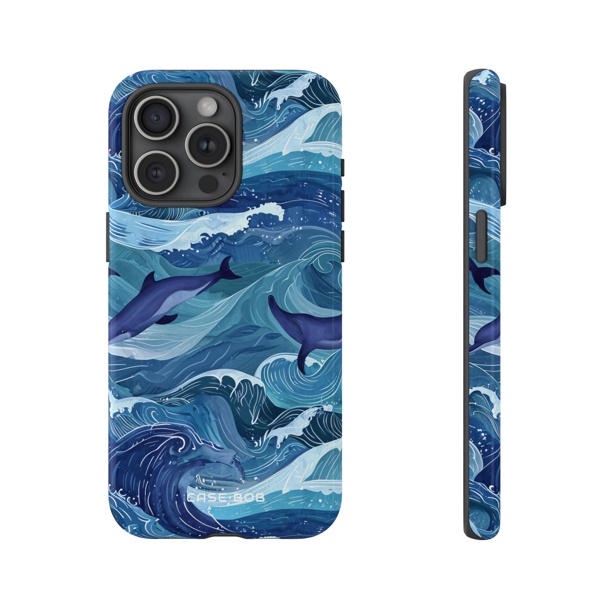 Dolphin Waves iPhone 15 Pro Max Cover - Tough