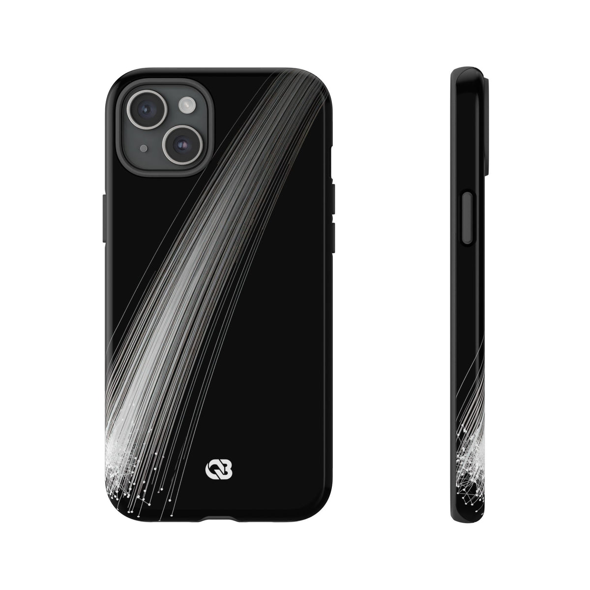 Black Tough Phone Case for iPhone - Linear Velocity Beam