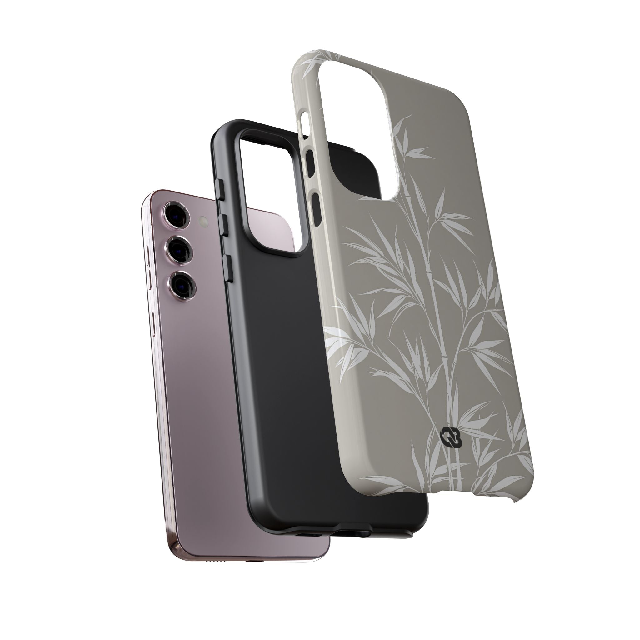 Beige Tough Phone Case for Samsung - Sandstone Bamboo Stalks