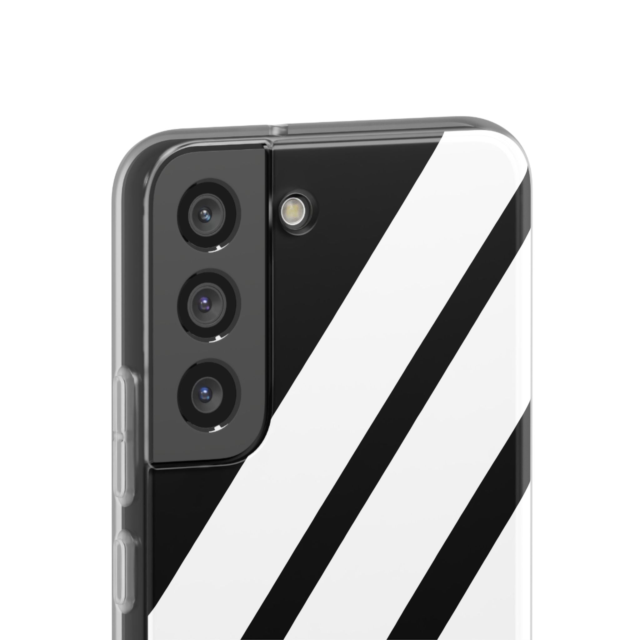 Obsidian White Bars · Soft Phone Case for Samsung