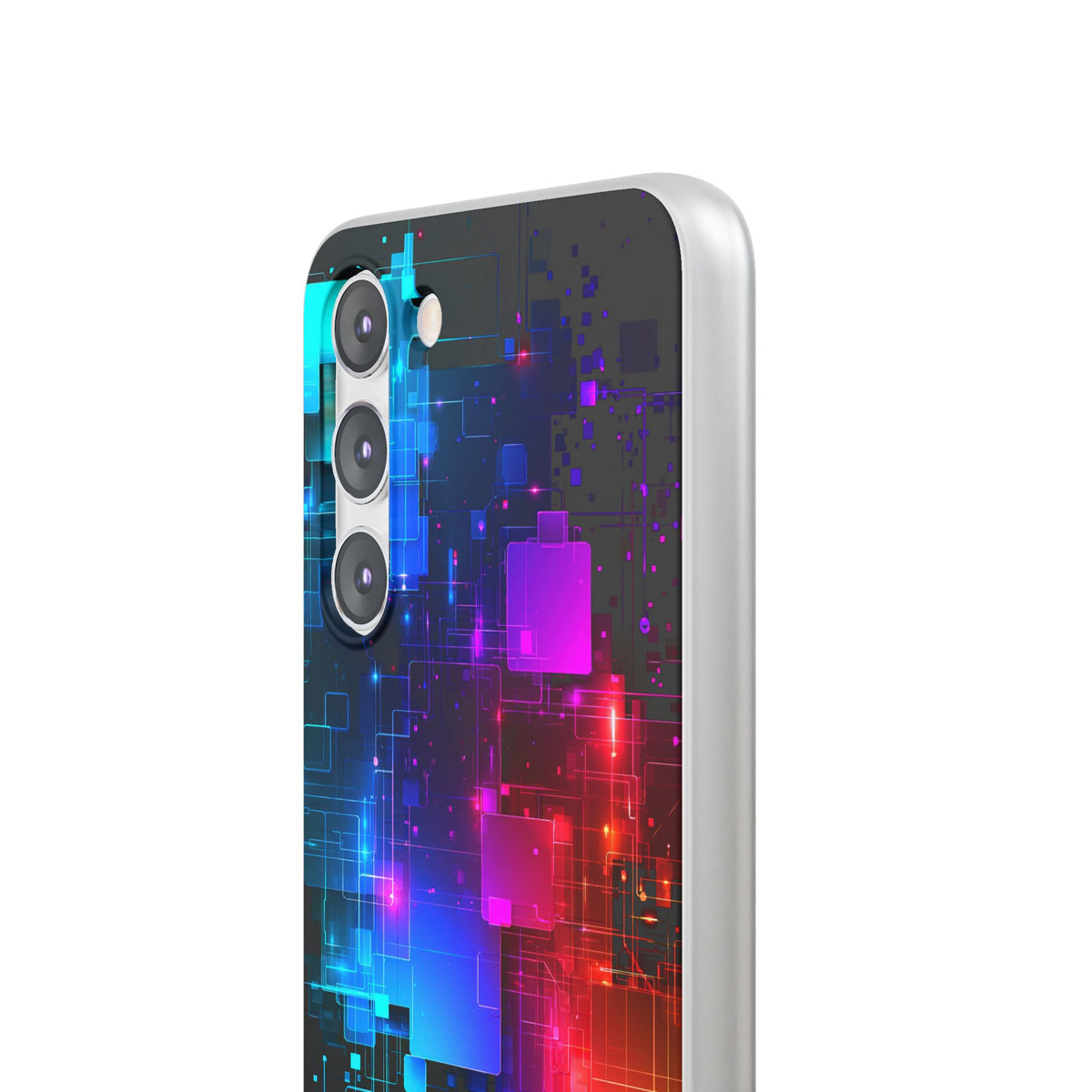Spectral Circuit Grid · Lite Phone Case for Samsung · Black