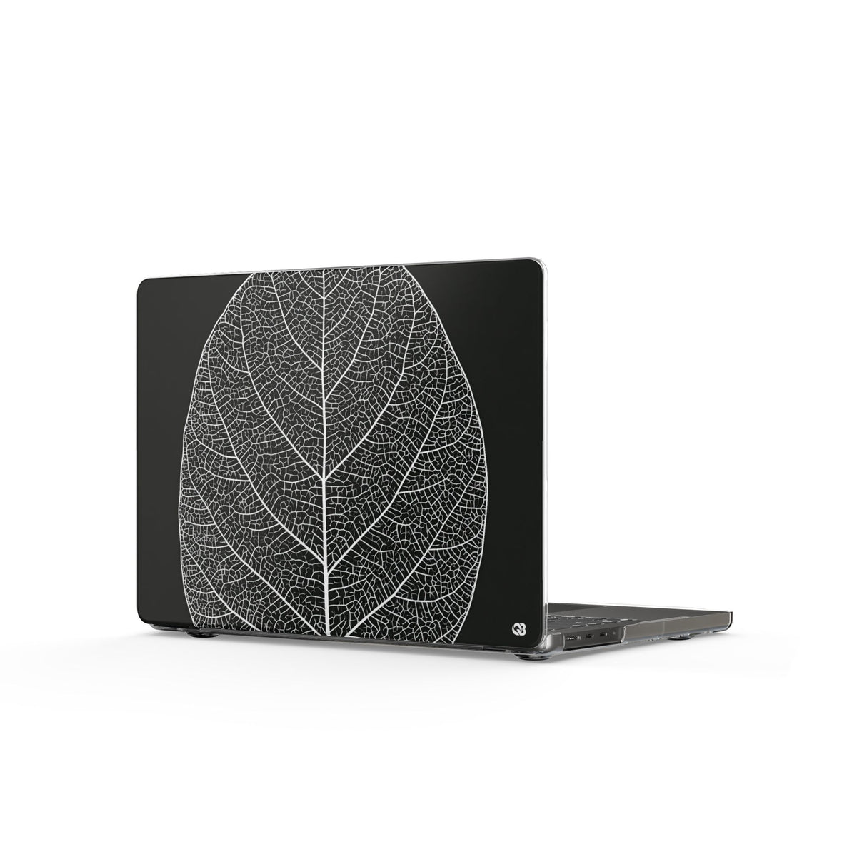 Monochrome Leaf Skeleton · Clear Hard Case for MacBook · Black