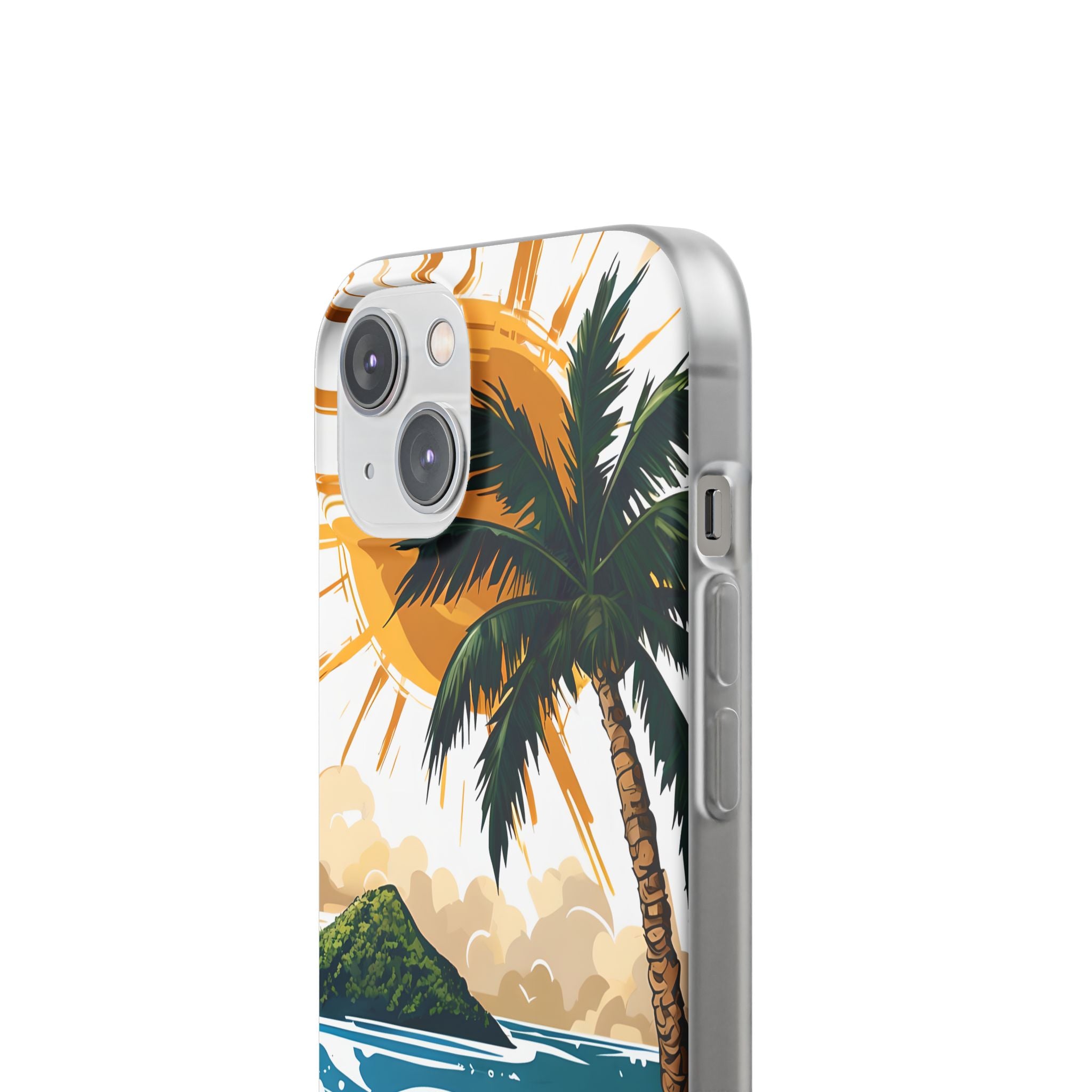 Sunny Palm Breeze iPhone 14 Case - Soft