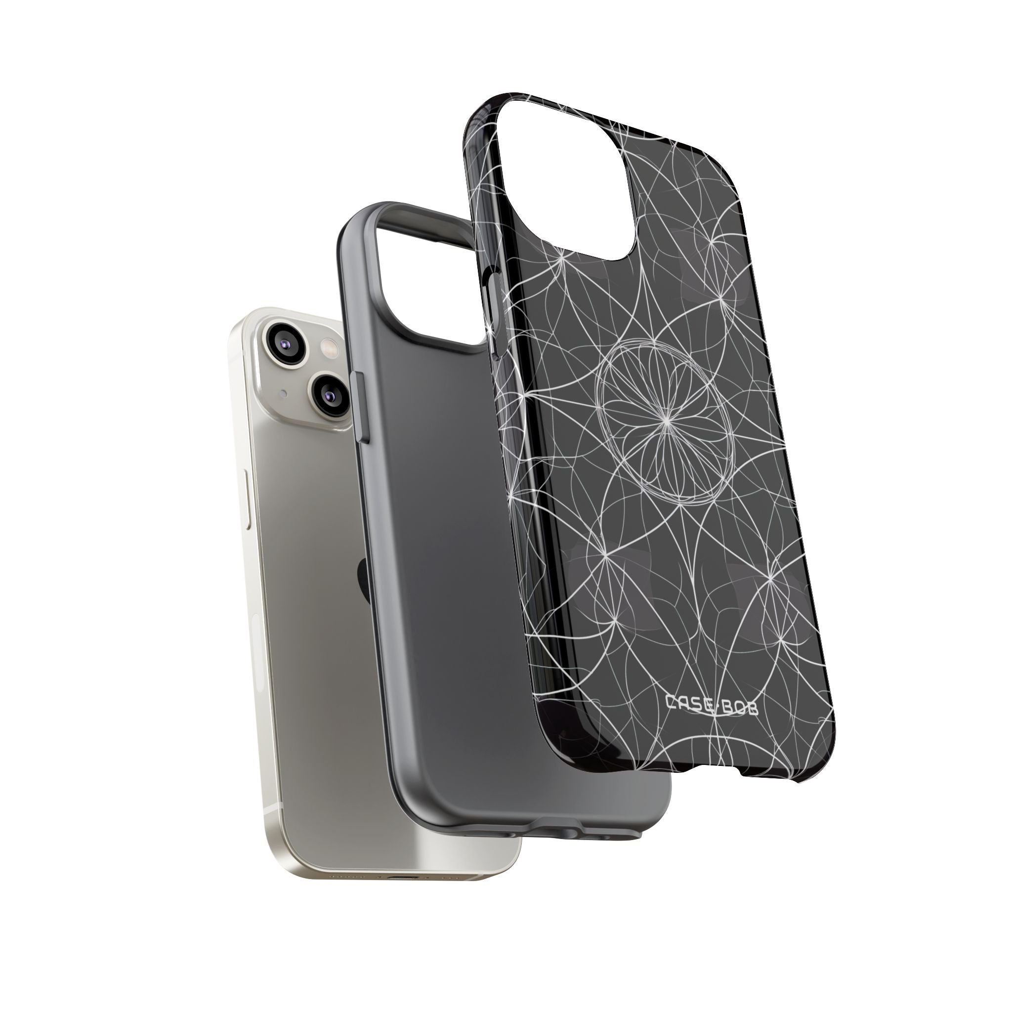 Radiant Petal Orbit iPhone 14 Case - Tough