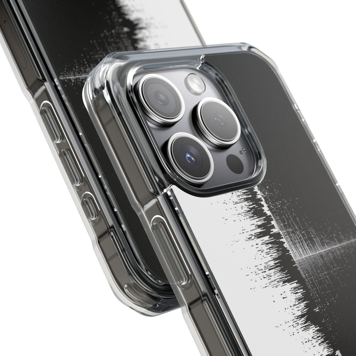 Black Impact MagSafe Phone Case for iPhone - Static Signal Split