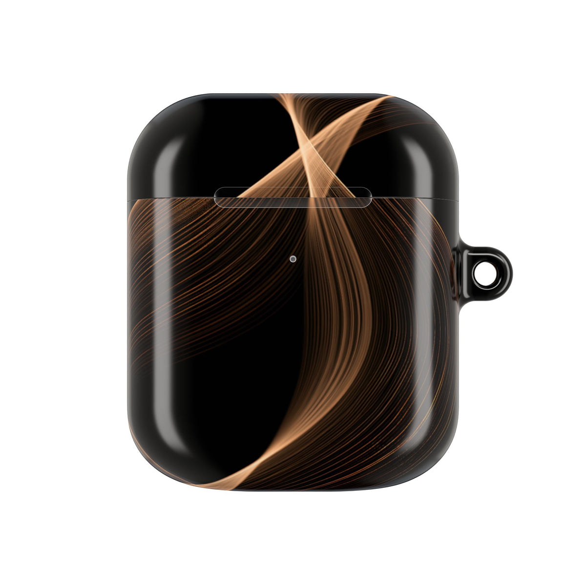 Amber Contour Flow · Hard Case for AirPods & AirPods Pro · Black