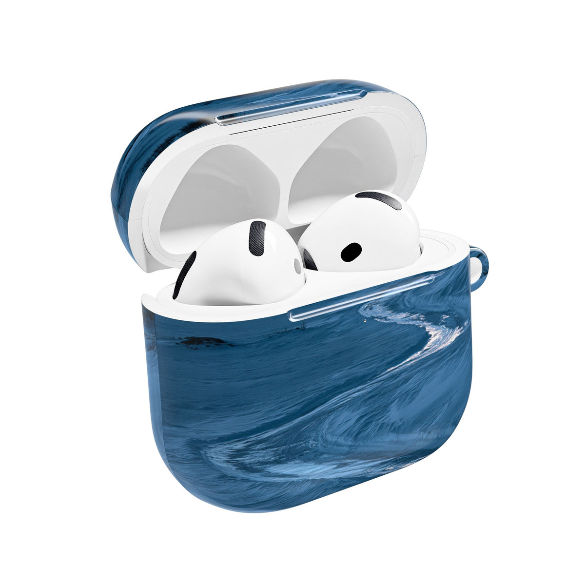 Arctic Moon Drift · Hard Case for AirPods & AirPods Pro · Blue