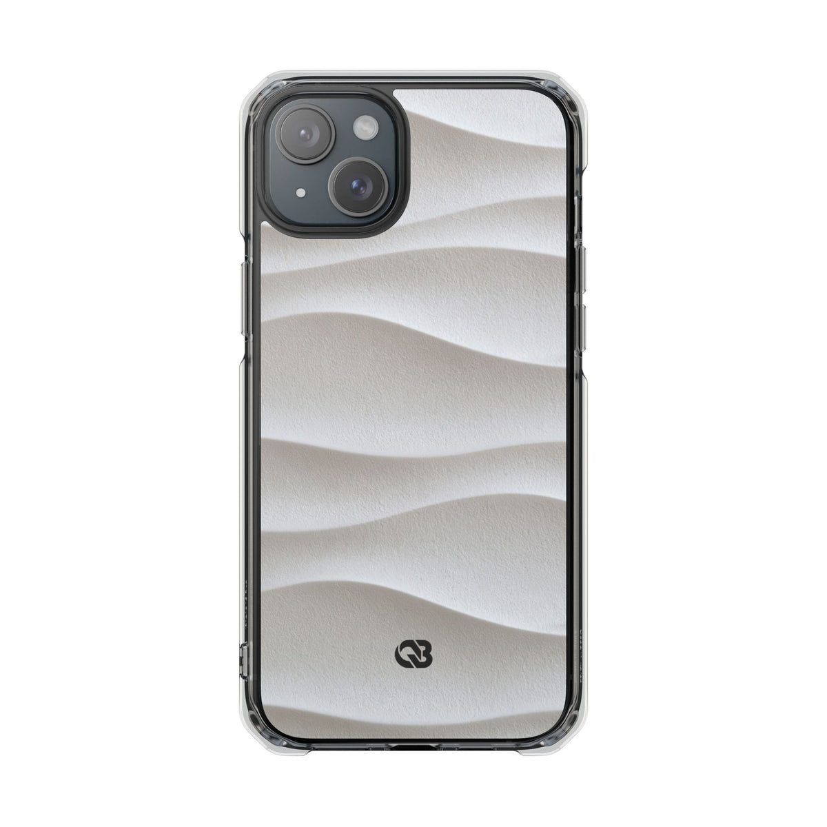 Sculpted Dune Relief · Clear Impact Magnetic Phone Case for iPhone · White