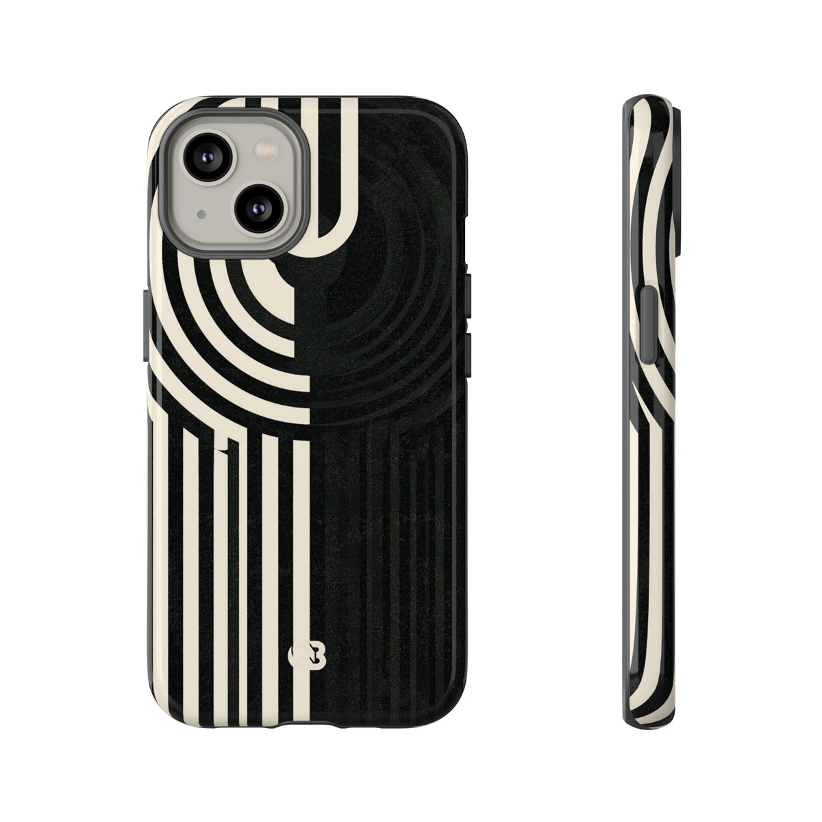 Beige Tough Phone Case for iPhone - Monolith Ivory Signal