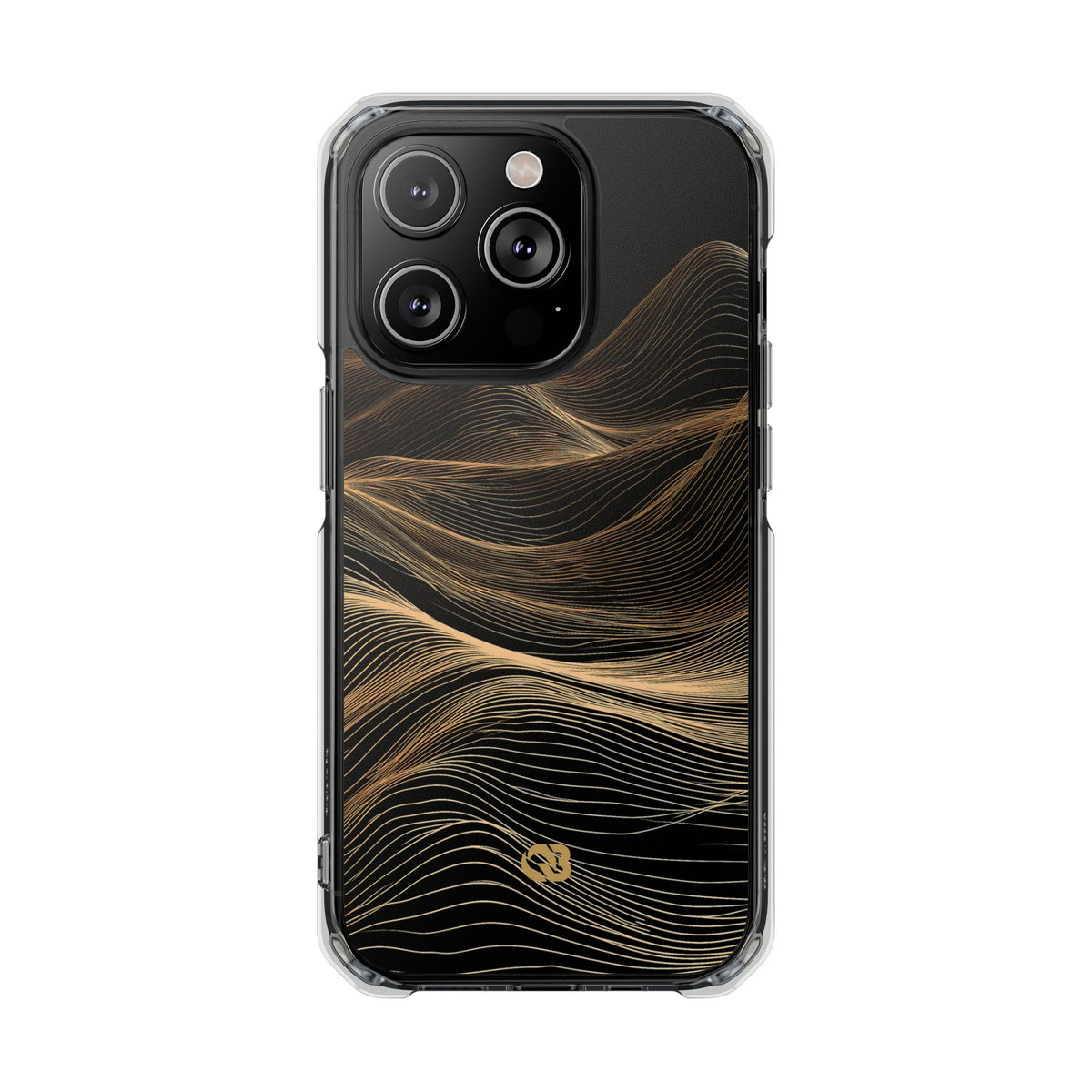 Black Impact MagSafe Phone Case for iPhone - Copper Topo Ridge