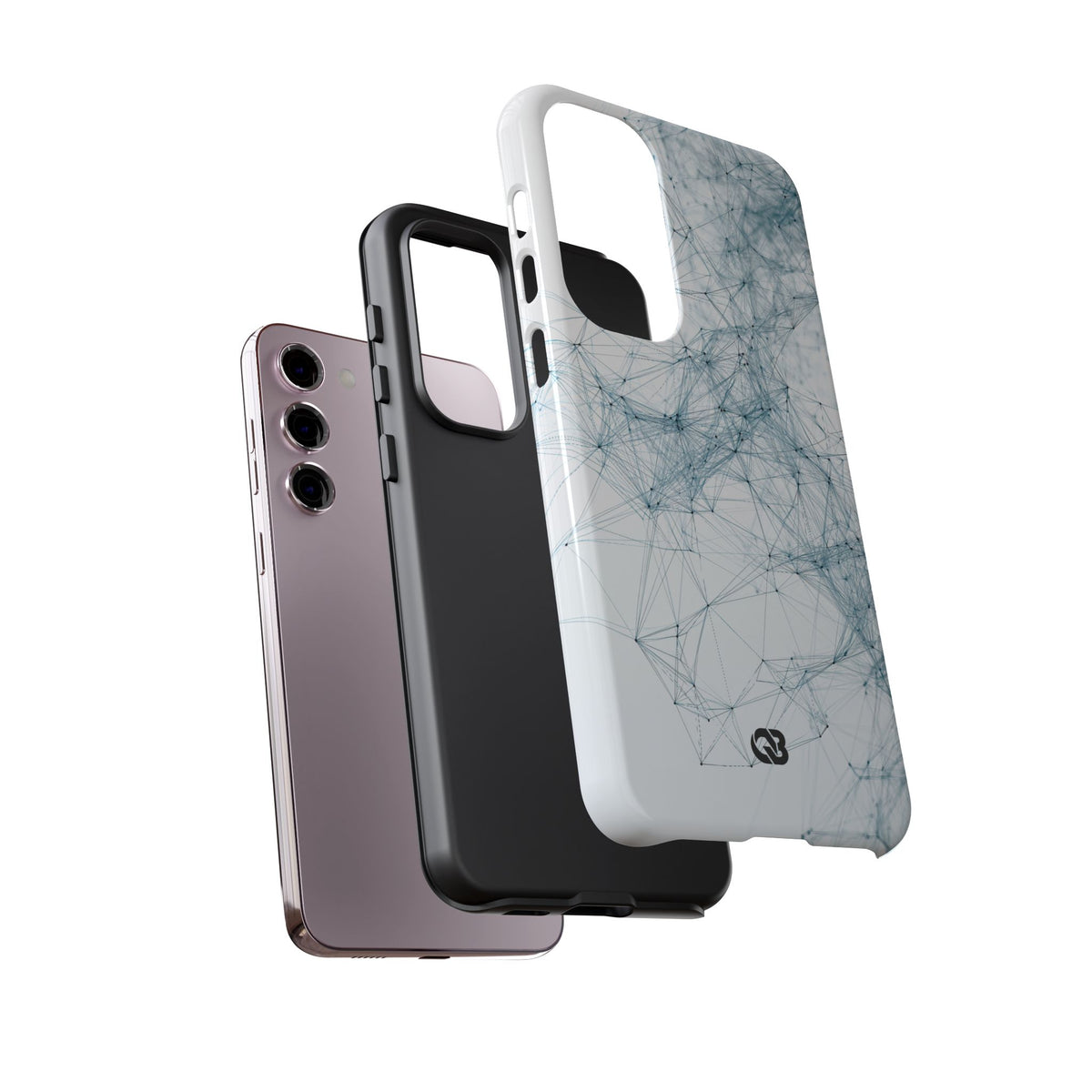 Blue Tough Phone Case for Samsung - Glacial Neural Web