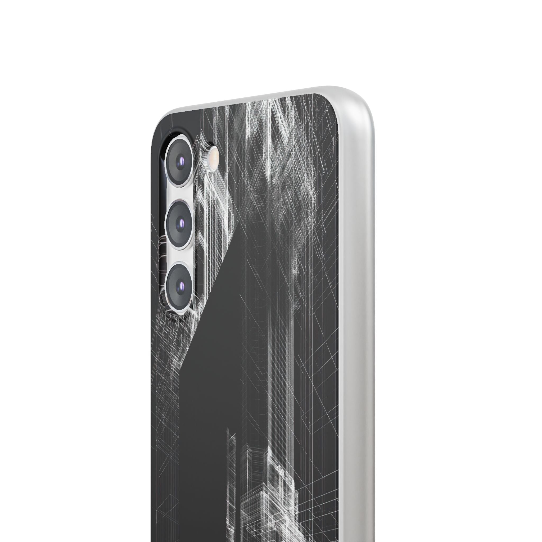 Black Lite Phone Case for Samsung - Ghost Urban Wireframe